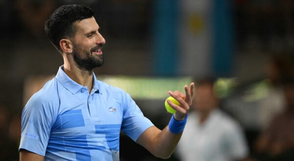 Serbia's Novak Djokovic gestures during the exhibition tennis match against Argentina's Juan Martin del Potro at Arena Parque Roca in Buenos Aires on December 1, 2024.,Image: 941736035, License: Rights-managed, Restrictions: , Model Release: no, Credit line: Luis ROBAYO / AFP / Profimedia