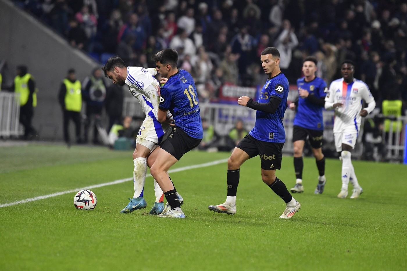 Lyon's defender  defender TAGLIAFICO Nicolas during  the French L1 football match between Olympique Lyonnais and OGC Nice at the groupama stadium Lyon in Decines-Charpieu,  France, on December 1, 2024.

//ALLILIMOURAD_ALLILI0820/Credit:MOURAD ALLILI/SIPA/2412021005,Image: 941915824, License: Rights-managed, Restrictions: , Model Release: no, Credit line: MOURAD ALLILI / Sipa Press / Profimedia