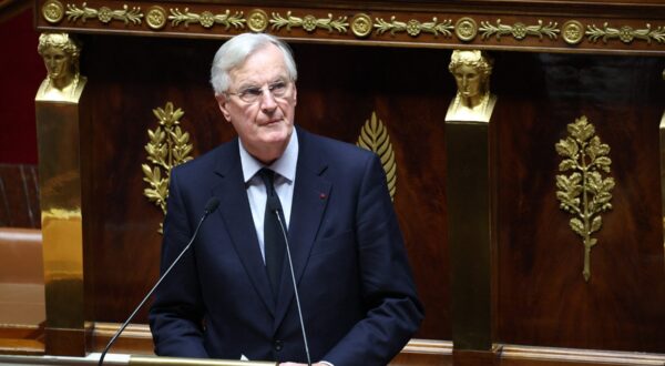 French Prime Minister Michel Barnier delivers a speech during the voting session on the draft of the Social Security bill 2025 at the National Assembly, the French Parliament's lower house, in Paris on December 2, 2024. French Prime Minister faces the biggest risk yet of being deposed by a hostile National Assembly as his government on December 2, 2024, presents a social security financing plan that has the opposition up in arms. These include planned cuts in employer social contributions, a partial end to inflation-indexing of pensions and a less generous prescription drug reimbursement policy.,Image: 942034624, License: Rights-managed, Restrictions: , Model Release: no, Credit line: Lafargue Raphael/ABACA / Abaca Press / Profimedia