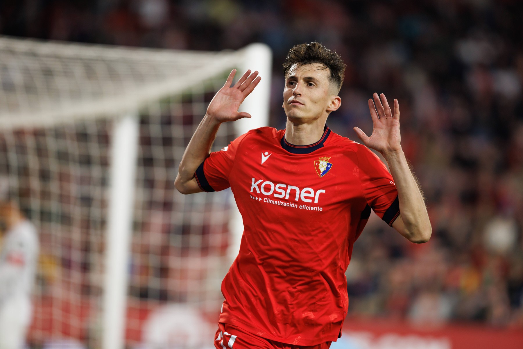 Ante Budimir seen celebrating after scoring goal during LaLiga EA SPORTS game between teams of Sevilla FC and CA Osasuna at Estadio Ramon Sanchez Pizjuan Seville Estadio Ramon Sanchez Pizjuan Spain Copyright: xMaciejxRogowskix sevillaosasuna2425-11,Image: 942181603, License: Rights-managed, Restrictions: , Model Release: no, Credit line: Maciej Rogowski / imago sportfotodienst / Profimedia