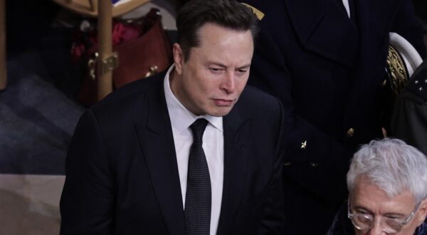 Tesla and SpaceX CEO Elon Musk (C) looks on inside Notre-Dame Cathedral during a ceremony to mark the re-opening of the landmark cathedral, in central, Paris on December 7, 2024. Around 50 heads of state and government are expected in the French capital to attend the ceremony marking the rebuilding of the Gothic masterpiece five years after the 2019 fire which ravaged the world heritage landmark and toppled its spire. Some 250 companies and hundreds of experts were part of the five-year restoration project at a cost of hundreds of millions of euros.,Image: 944115887, License: Rights-managed, Restrictions: , Model Release: no, Credit line: Christophe PETIT TESSON / AFP / Profimedia