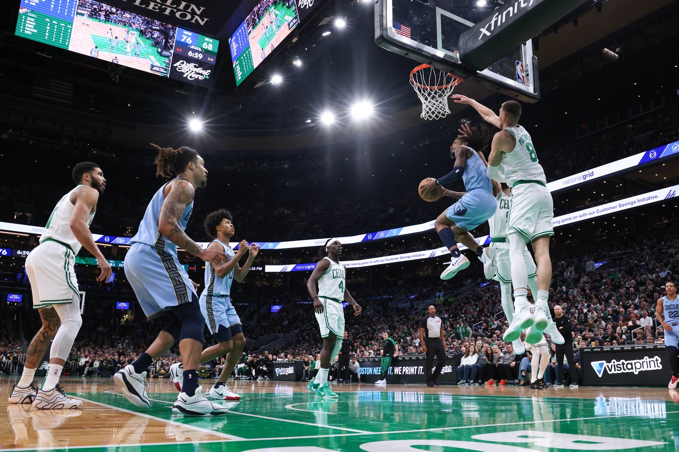 Dec 7, 2024; Boston, Massachusetts, USA; Memphis Grizzlies guard Ja Morant (12) shoots during the second half against the Boston Celtics at TD Garden.,Image: 944245098, License: Rights-managed, Restrictions: *** Worldwide Rights Except Baltics, China, Denmark, Finland, Germany, Hong Kong, Japan, Macau, Norway, Poland, South Korea, Sweden, and Taiwan *** No sales outside your territory. No 3rd parties. No redistribution ***, Model Release: no, Credit line: Imagn Images / ddp USA / Profimedia