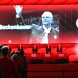 Gedenken an den verstorbenen Franz Beckenbauer. Jahreshauptversammlung 2024 des FC Bayern Muenchen e.V. am 08.12.2024 Rudi Sedlmayer Halle. *** In memory of the late Franz Beckenbauer Annual General Meeting 2024 of FC Bayern Muenchen e V on 08 12 2024 Rudi Sedlmayer Halle,Image: 944364491, License: Rights-managed, Restrictions: , Model Release: no, Credit line: Frank Hoermann/SVEN SIMON / imago sportfotodienst / Profimedia