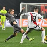 December 14, 2024, Madrid, Madrid, Spain: 10 LUKA MODRIC of Real Madrid CF and 19 JORGE DE FRUTOS of Rayo Vallecano de Madrid during the LaLiga EA Sports match between Rayo Vallecano de Madrid 3 vs Real Madrid CF 3 at the Estadio de Vallecas on december 14, 2024 in Madrid Spain.,Image: 946805321, License: Rights-managed, Restrictions: , Model Release: no, Credit line: Oscar Manuel Sanchez / Zuma Press / Profimedia