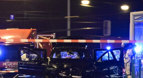 Forensics police inspect the car that rammed into a crowd at a Christmas market in Magdeburg, eastern Germany, on December 21, 2024.   German police arrested a Saudi Arabian man after a deadly car-ramming attack on a Christmas market December 20, 2024 in which an SUV barrelled through a crowd of revellers at high speed, leaving a trail of bloody carnage. At least two people were killed, one of them a young child, and 68 injured, said authorities in the city of Magdeburg, located about 130 kilometres (80 miles) southwest of Berlin. Families were crowded at the market set up around a large Christmas tree in the centre of Magdeburg when a BMW barrelled towards them around 7 pm (1800 GMT).,Image: 948948881, License: Rights-managed, Restrictions: , Model Release: no, Credit line: John MACDOUGALL / AFP / Profimedia