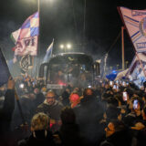 SSC Napoli return after victory against Atalanta More than 3,000 people await SSC Napoli s return to Naples after the 3-2 win in Bergamo against Atalanta, the fans waited for their favourites at the airport to celebrate first place in the league table together. ABP06023 Copyright: xAntonioxBalascox