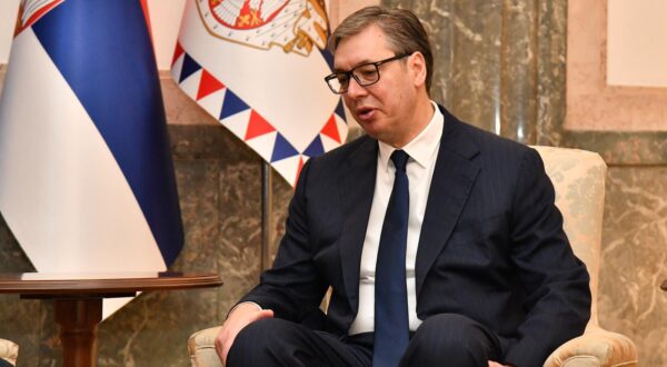 22, November, 2024, Belgrade - President of the Republic of Serbia Aleksandar Vucic met with the Prime Minister of North Macedonia Hristijan Mickoski at the Presidency of Serbia. Aleksandar Vucic. Photo: L. L./ATAImages

22, novembar, 2024, Beograd - Predsednik Republike Srbije Aleksandar Vucic sastao se sa predsednikom Vlade Severne Makedonije Hristijanom Mickoskim u predsednistvu Srbije. Photo: L. L./ATAImages Photo: L.L./ATAImages/PIXSELL