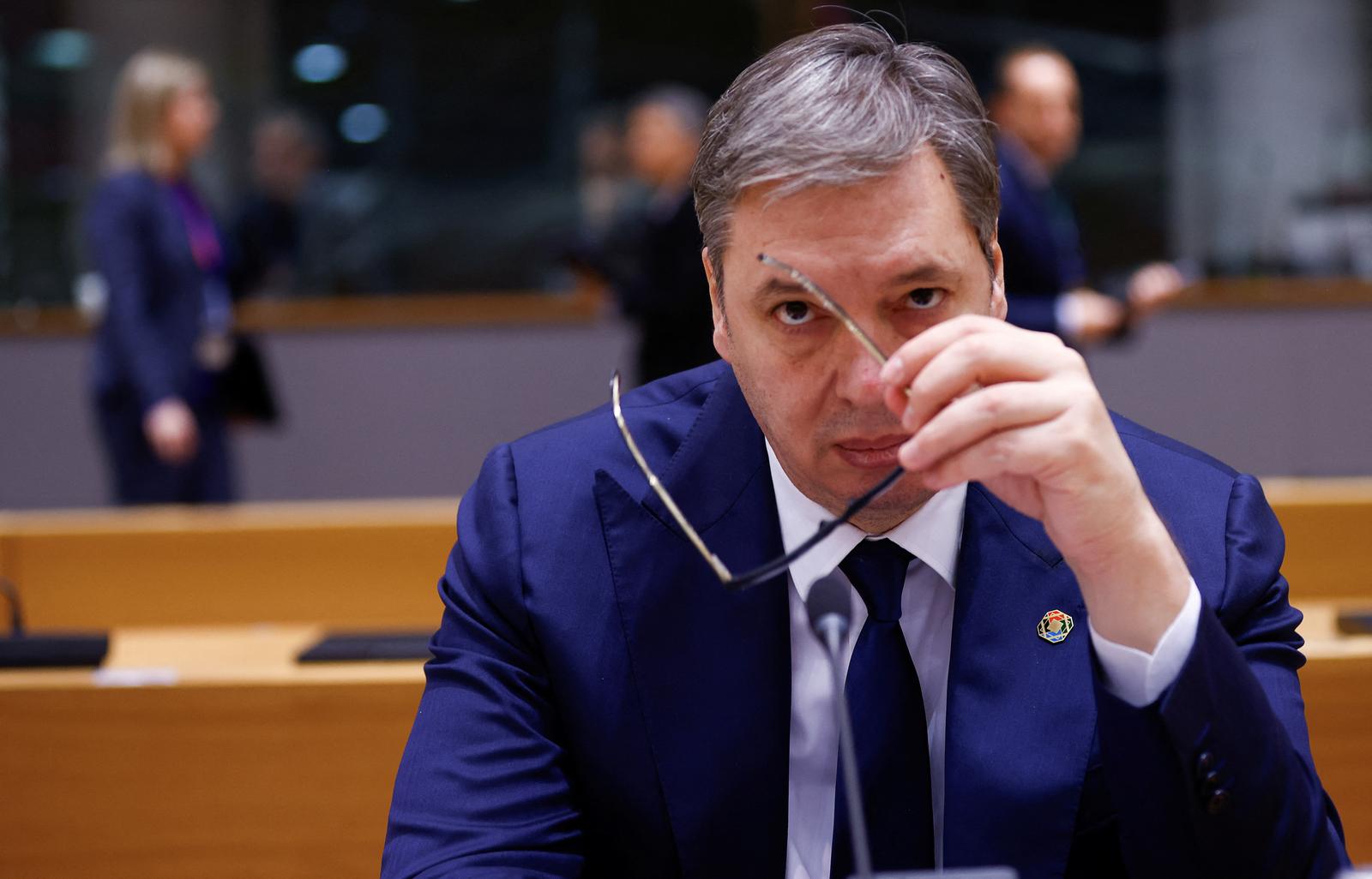 Serbian President Aleksandar Vucic attends a European Union and Western Balkans countries' summit in Brussels, Belgium, December 18, 2024. REUTERS/Johanna Geron Photo: JOHANNA GERON/REUTERS