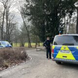 Police cars stand near the site of a stabbing in Aschaffenburg on January 22, 2025.  A 41-year-old man and a two-year-old boy were killed and two other people severely injured in a knife attack in the German city of Aschaffenburg on Wednesday, police said.,Image: 956433552, License: Rights-managed, Restrictions: , Model Release: no, Credit line: Pascal HOEFIG / AFP / Profimedia