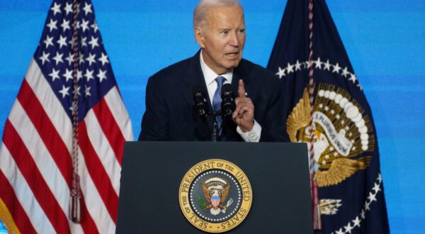 epa11831773 US President Joe Biden speaks at the US Conference of Mayors in Washington, DC, USA, 17 January 2025. The conference brings together mayors from across the United States to discuss common interests.  EPA/WILL OLIVER