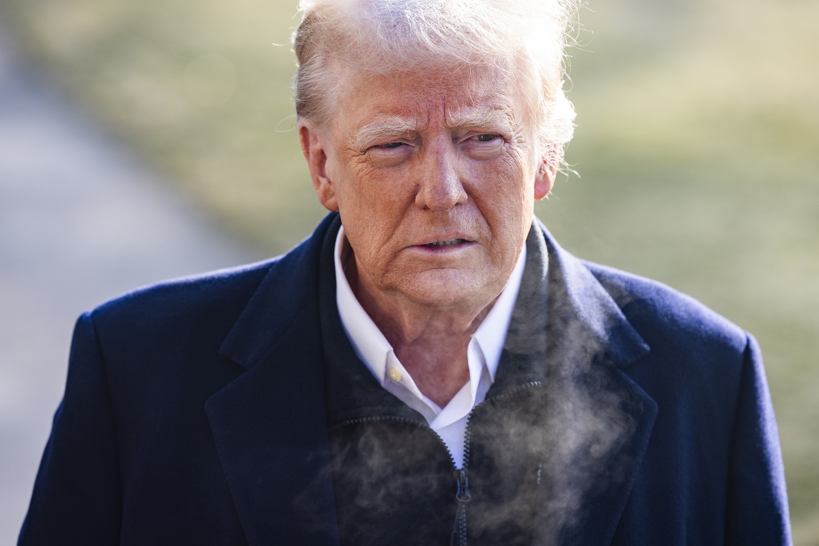 epa11849807 US President Donald Trump speaks to reporters as he departs the White House for North Carolina, where he is expected to tour hurricane damage, followed by a visit to tour fire damage in Los Angeles, in Washington, DC, USA, 24 January 2025. Trump spoke about the upcoming Congressional vote on his nominee for Department of Defense Hegseth.  EPA/JIM LO SCALZO