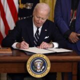 WASHINGTON, DC - JANUARY 14: U.S. President Joe Biden signs proclamations creating the Chuckwalla National Monument and the Sáttítla Highlands National Monument in the East Room at the White House an on January 14, 2025 in Washington, DC. The designations will protect more than 848,000 acres of land in California, adding to Biden's legacy of setting aside more than 674 million acres of federal land.   Kevin Dietsch,Image: 953642491, License: Rights-managed, Restrictions: , Model Release: no, Credit line: Kevin Dietsch / Getty images / Profimedia