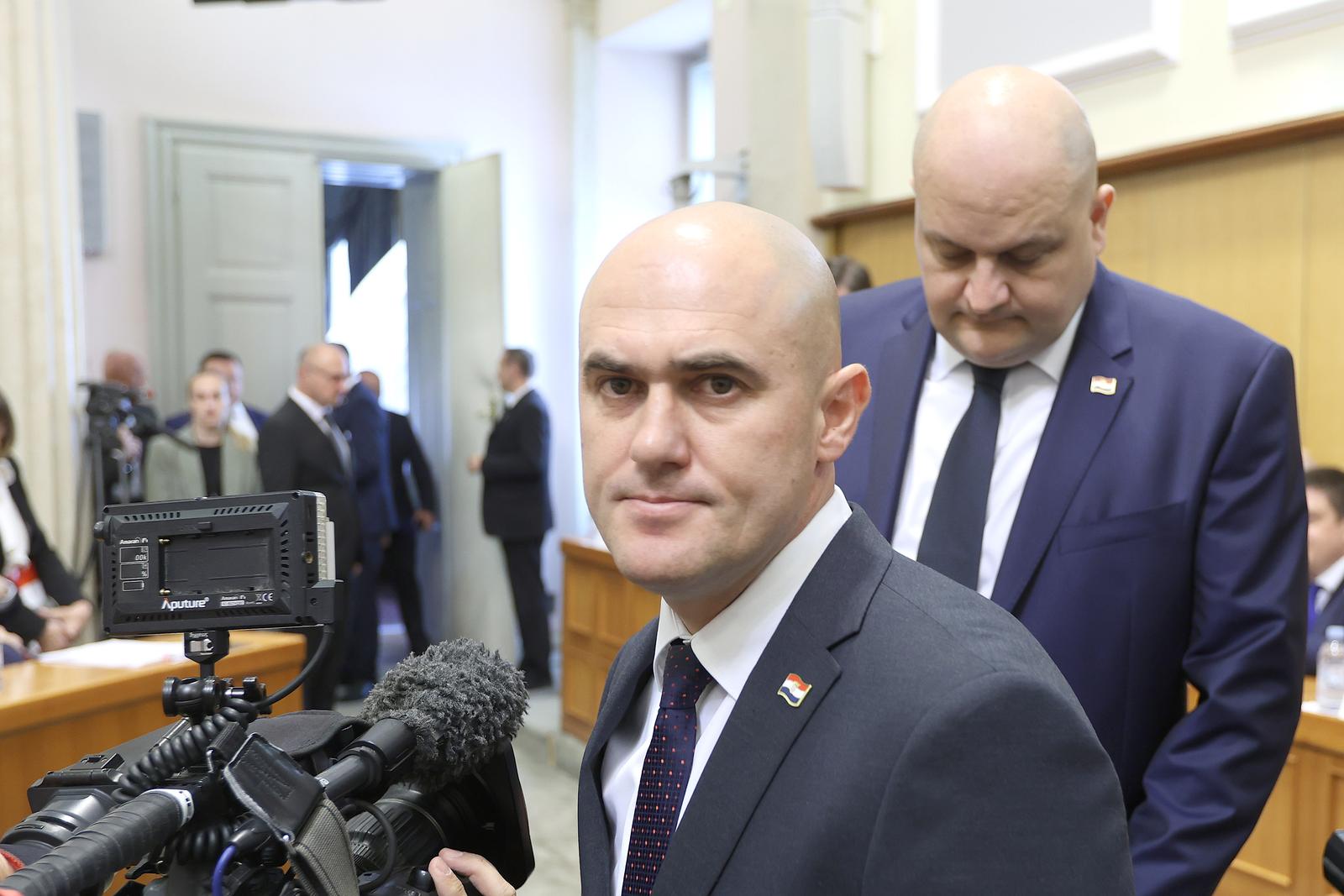 17.05.2024., Zagreb - Predstavljanje Vlade Republike Hrvatske na prvoj sjednici 11. saziva Hrvatskog sabora. Josip Dabro, Ante Susnjar Photo: Patrik Macek/PIXSELL