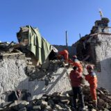 XIZANG, Jan. 7, 2025  -- Rescuers work in an earthquake-affected area in Changsuo Township of Dingri in Xigaze, southwest China's Xizang Autonomous Region, Jan. 7, 2025. Thirty-two people have been confirmed dead and 38 injured during the 6.8-magnitude earthquake that jolted Dingri County in the city of Xigaze in Xizang Autonomous Region at 9:05 a.m. Tuesday (Beijing Time), according to regional disaster relief headquarters.,Image: 952178421, License: Rights-managed, Restrictions: , Model Release: no, Credit line: Jigme Dorje / Xinhua News / Profimedia