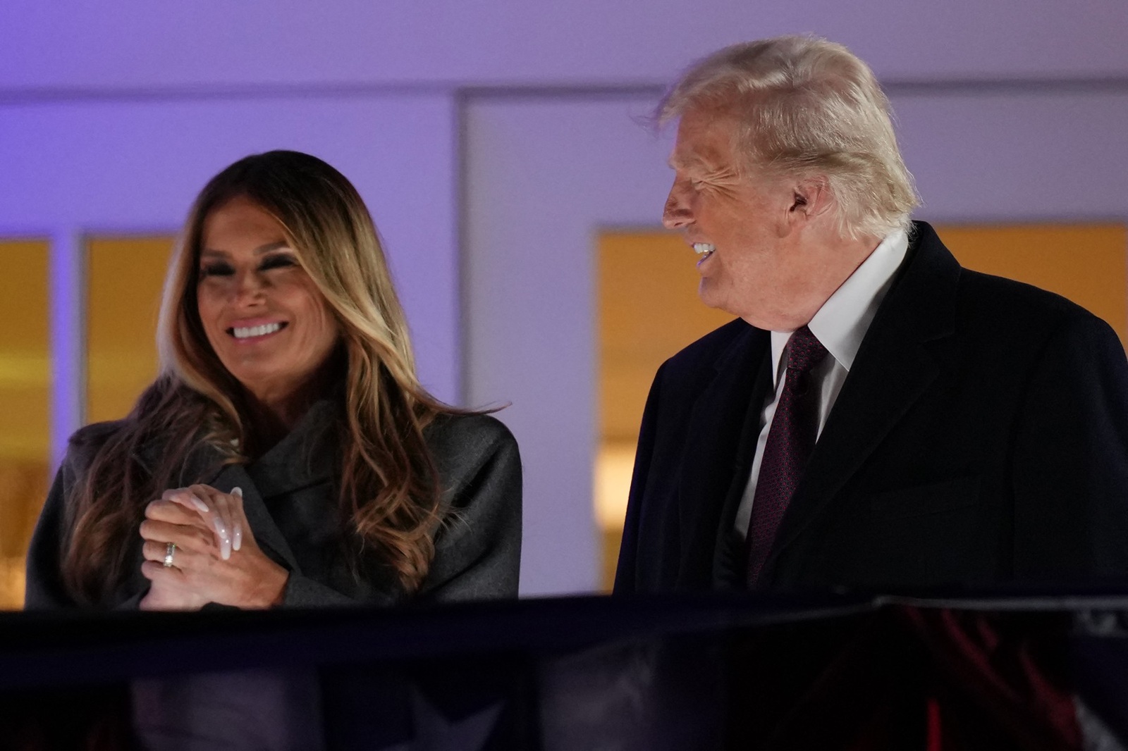 STERLING, VIRGINIA - JANUARY 18: U.S. President-elect Donald Trump and his wife Melania Trump attend a private party and fireworks show at Trump National Golf Club on January 18, 2025 in Sterling, Virginia. Trump has arrived in the Washington, DC region ahead of his inauguration ceremony on January 20 which has been moved inside the U.S. Capitol as temperatures are expected to be the coldest in forty years.   Andrew Harnik,Image: 955170636, License: Rights-managed, Restrictions: , Model Release: no, Credit line: Andrew Harnik / Getty images / Profimedia