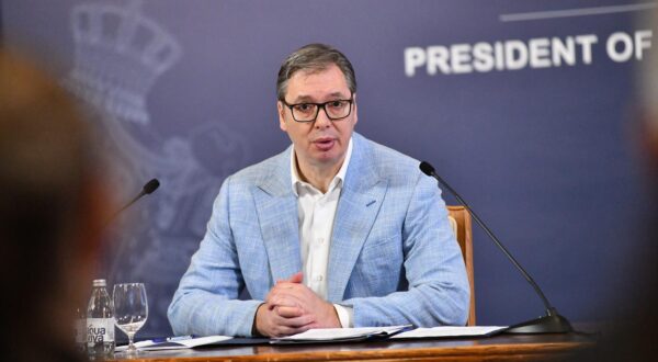 01, December, 2024, Belgrade - The President of the Republic of Serbia, Aleksandar Vucic, addressed the citizens at the Palace of Serbia. Aleksandar Vucic. Photo: L. L./ATAImages

01, decembar, 2024, Beograd - Predsednik Republike Srbije Aleksandar Vucic obratio se gradjanima u Palati Srbija. Photo: L. L./ATAImages Photo: L. L./ATAImages/PIXSELL