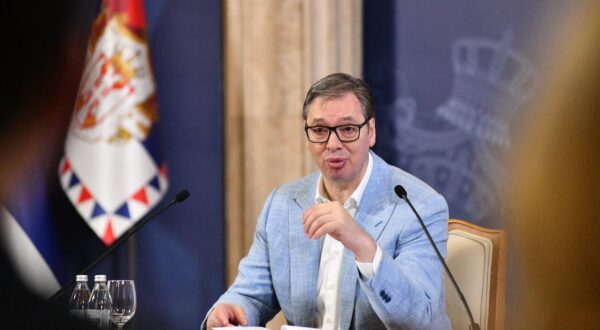 01, December, 2024, Belgrade - The President of the Republic of Serbia, Aleksandar Vucic, addressed the citizens at the Palace of Serbia. Aleksandar Vucic. Photo: L. L./ATAImages

01, decembar, 2024, Beograd - Predsednik Republike Srbije Aleksandar Vucic obratio se gradjanima u Palati Srbija. Photo: L. L./ATAImages Photo: L. L./ATAImages/PIXSELL