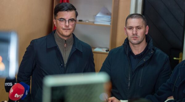 01, January, 2025, Cetinje - Minister of Interior Danilo Saranovic and Director of the Police Administration Lazar Scepanovic addressed the media regarding the mass murder in Cetinje. Danilo Saranovic, Lazar Scepanovic. Photo: R.R./ATAImages

01, januar, 2025, Cetinje - Ministar unutrasnjih poslova Danilo Saranovic i direktor Uprave policije Lazar Scepanovic su se obratili medijima povodom masovnog ubistava na Cetinju. Photo: R.R./ATAImages Photo: R.R./ATAImages/PIXSELL