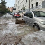 03.01.2025., Split - Obilna kisa i tuca uzrokovali poplave po gradu. Poplavljena Ulica Vlahe Bukovca iza hotela Park. Photo: Ivo Cagalj/PIXSELL