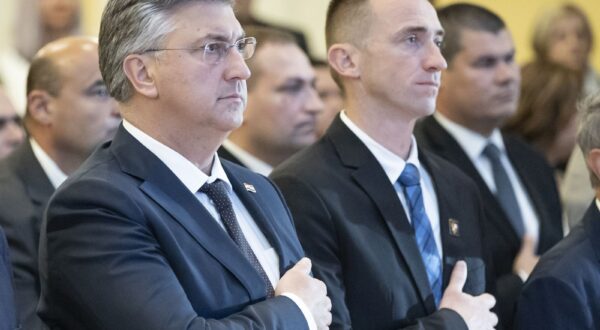 03.05.2024., Vukovar - Predsjednik Vlade Andrej Plenkovic sudjelovao je na svecanoj sjednici Gradskog vijeca Grada Vukovara u povodu obiljezavanja Dana grada. Photo: Davor Javorovic/PIXSELL