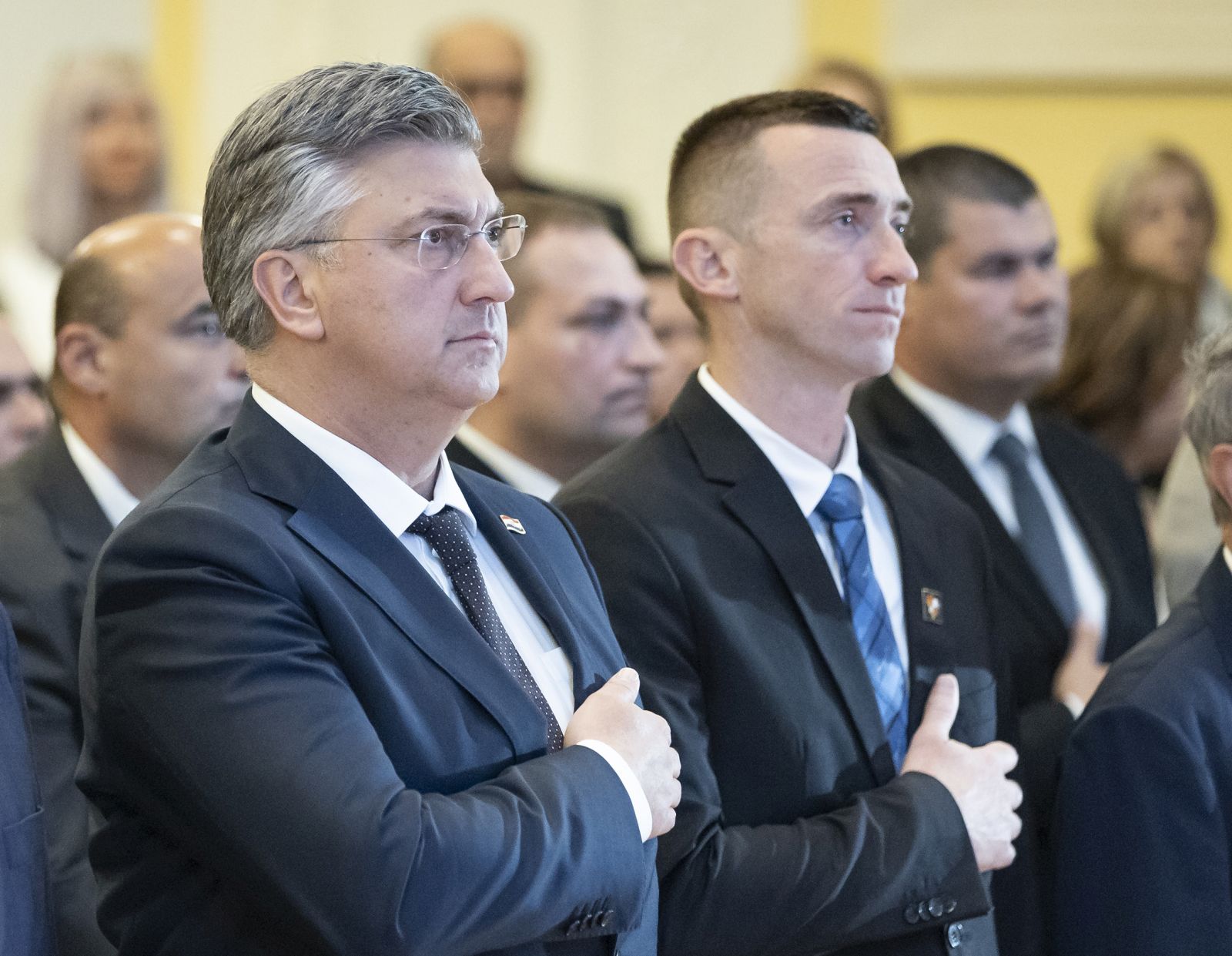 03.05.2024., Vukovar - Predsjednik Vlade Andrej Plenkovic sudjelovao je na svecanoj sjednici Gradskog vijeca Grada Vukovara u povodu obiljezavanja Dana grada. Photo: Davor Javorovic/PIXSELL