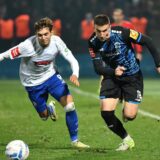 03.11.2024., stadion Varteks, Varazdin - SuperSport HNL, 12. kolo, NK Varazdin - HNK Hajduk. Niko Sigur, Michele Sego Photo: Vjeran Zganec Rogulja/PIXSELL