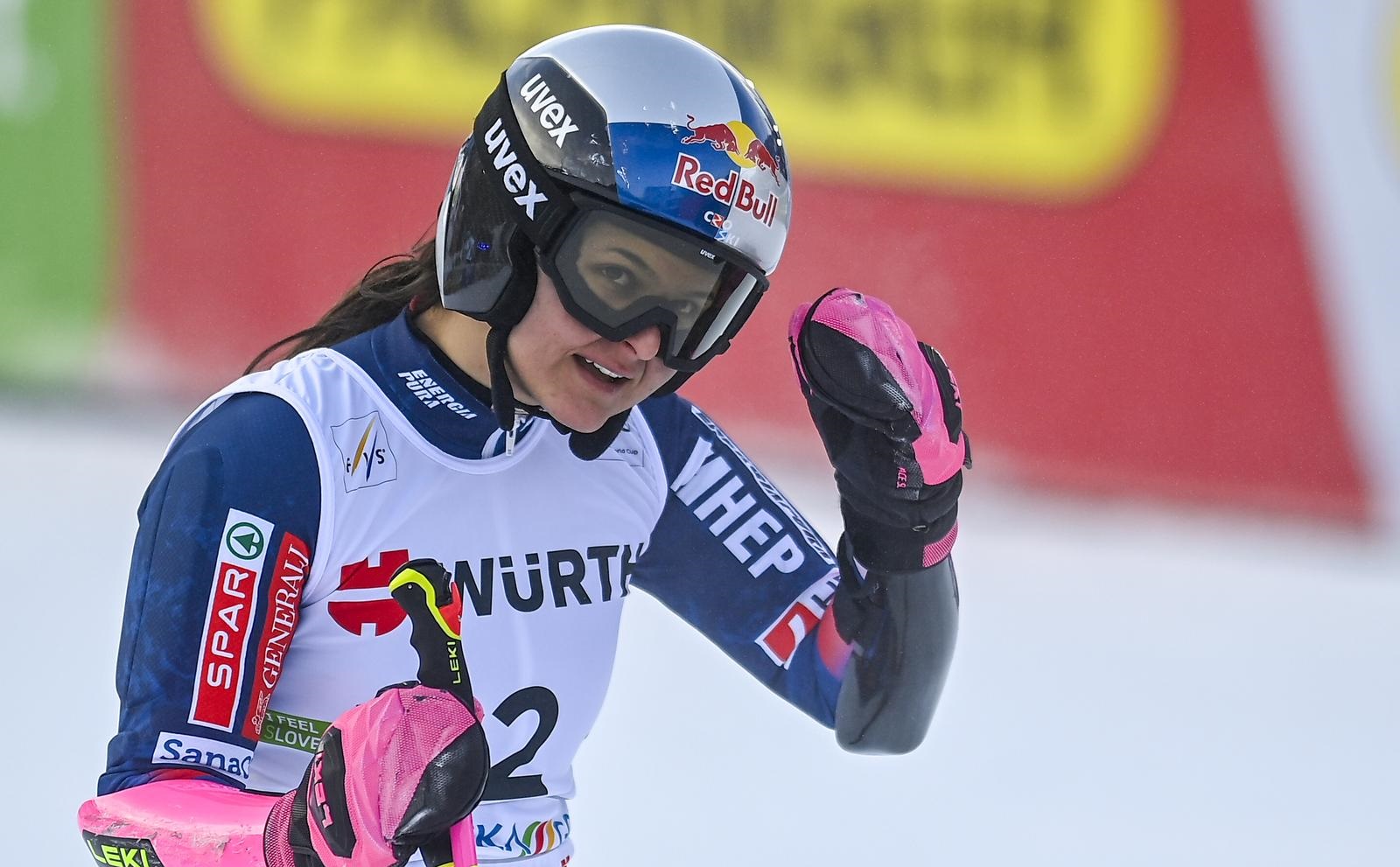 04.01.2025., Kranjska Gora, Slovenija - Druga voznja zenskog veleslaloma FIS Svjetskog skijaskog kupa. Zrinka Ljutic Photo: Igor Soban/PIXSELL