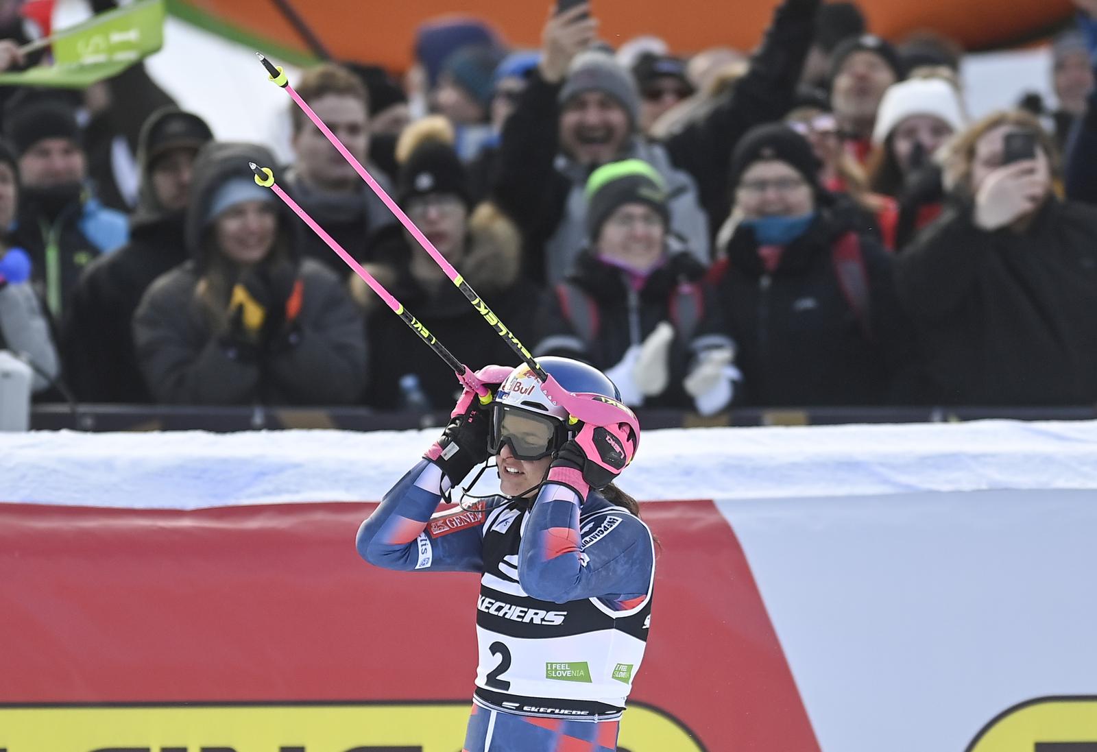 05.01.2025., Kranjska Gora, Slovenija - Druga voznja zenskog slaloma FIS Svjetskog skijaskog kupa. Zrinka Ljutic Photo: Igor Soban/PIXSELL