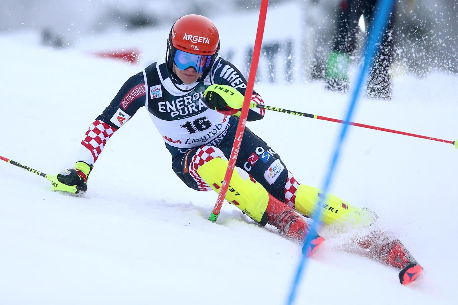 06.01.2022., Zagreb - Prva voznja muskog slaloma Audi FIS Svjetskog skijaskog kupa Snow Queen Trophy 2022. Filip Zubcic Photo: Matija Habljak/PIXSELL