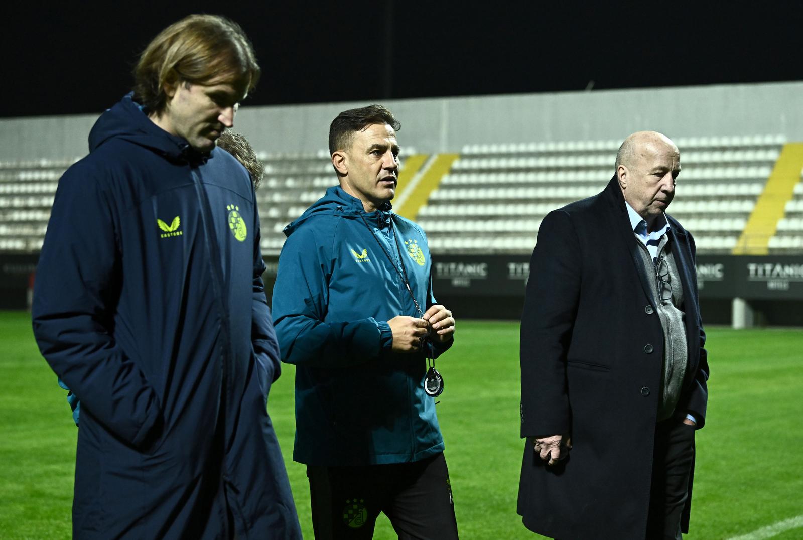 06.01.2025., Belek, Turska - Trening GNK Dinamo na priprema u Turskoj. Sportski direktor Marko Maric, trener Dinama Fabio Cannavaro, predsjednik kluba Velimir Zajec. Photo: Marko Lukunic/PIXSELL