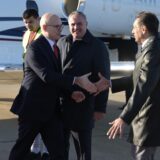 08, January, 2025, Banja Luka - As part of the celebration of the Day of the Republika Srpska, the Prime Minister of the Republika Srpska, Radovan Viskovic, welcomed the Prime Minister of the Republic of Serbia, Milos Vucevic, at the Mahovljani International Airport in Banja Luka, while all the ministers in the Government of the Republic of Srpska welcomed the Government of the Republic of Serbia. Milos Vucevic, Radovan Viskovic, Aleksandar Vulin. Photo: Biro za odnose sa javnoscu Vlade Republike Srpske/ATAImages

08, januar, 2025, Banja Luka - U okviru proslave Dana Republike Srpske, predsednik Vlade Republike Srpske Radovan Viskovic docekao je na Medjunarodnom aerodromu Mahovljani u Banjaluci predsednika Vlade Srbije Milosa Vucevica, dok su svi ministri u Vladi Republike Srpske docekali Vladu Republike Srbije. Photo: Biro za odnose sa javnoscu Vlade Republike Srpske/ATAImages Photo: Biro za odnose sa javnoscu Vlade/PIXSELL