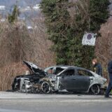 09.01.2025., Zagreb - Nocas je u Kotoripskoj ulici izgorio osobni automobil marke Mercedes. Pozar je zahvatio i obliznji automobil marke Citroen. Policijski ocevid je u tijeku. Photo: Goran Stanzl/PIXSELL