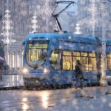 10.01.2025., Zagreb - Nakon nekoliko dan juzine, pogorsanje vremena zahvatilo je Zagreb. Pada gusti snijeg, puse sjeverni vetar, a temperatura se naglo spusta. Photo: Patrik Macek/PIXSELL