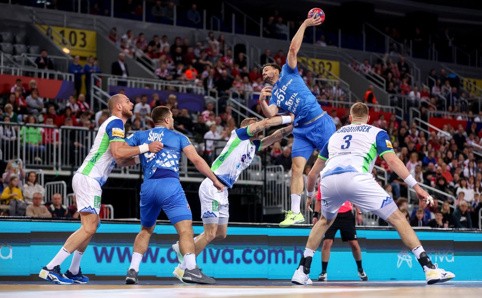 10.01.2025., Arena Zagreb, Zagreb - Prijateljska rukometna utakmica uoci Svjetskog rukometnog prvenstva 2025., Hrvatska - Slovenija. Ivan Martinovic Photo: Igor Kralj/PIXSELL