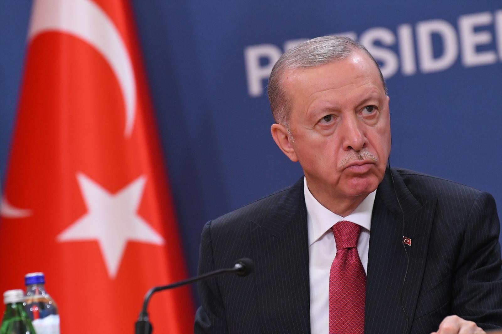 11, October, 2024, Belgrade - Agreement signing ceremony with the presence of the two presidents and statements to the media by the President of the Republic of Serbia, Aleksandar Vucic, and the President of the Republic of Turkey, Recep Tayyip Erdogan.  Recep Tayyip Erdogan. Photo: R.Z./ATAImages

11, oktobar, 2024, Beograd -Ceremonija potpisivanja sporazuma uz prisustvo dvojice predsednika i izjave za medije predsednika Republike Srbije Aleksandra Vucica i predsednika Republike Turske Redzepa Tajipa Erdogana. Photo: R.Z./ATAImages

 Photo: R.Z./ATAImages/PIXSELL