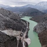 13.01.2025., Donja Jablanica, Bosna i Hercegovina - Pogled iz zraka na gradiliste Komadinovo Vrelo u Donjoj Jablanici gdje traju radovi na sanaciju pruge koja je srusena tokom poplava i klizista u 10. mjesecu prosle godine. Photo: Armin Durgut/PIXSELL