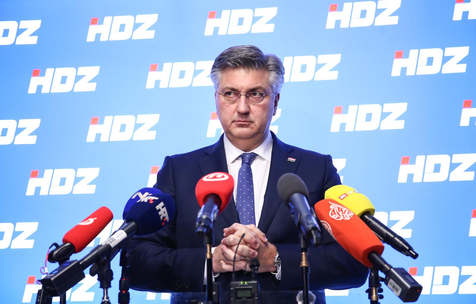 13.01.2025., Zagreb - Premijer Andrej Plenkovic dao je izjave za medije nakon sjednice Predsjednistva HDZ-a. Photo: Emica Elvedji/PIXSELL