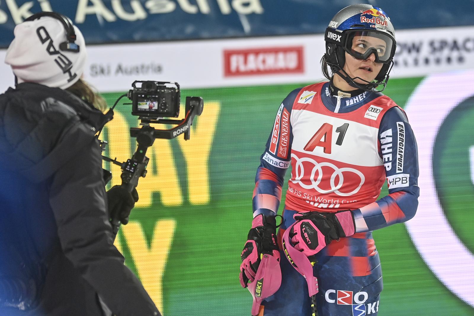 14.01.2025., Flachau - Prva voznja AUDI FIS Ladies Ski World Cup Night Slalom Flachau 2025. Photo: Igor Soban/PIXSELL