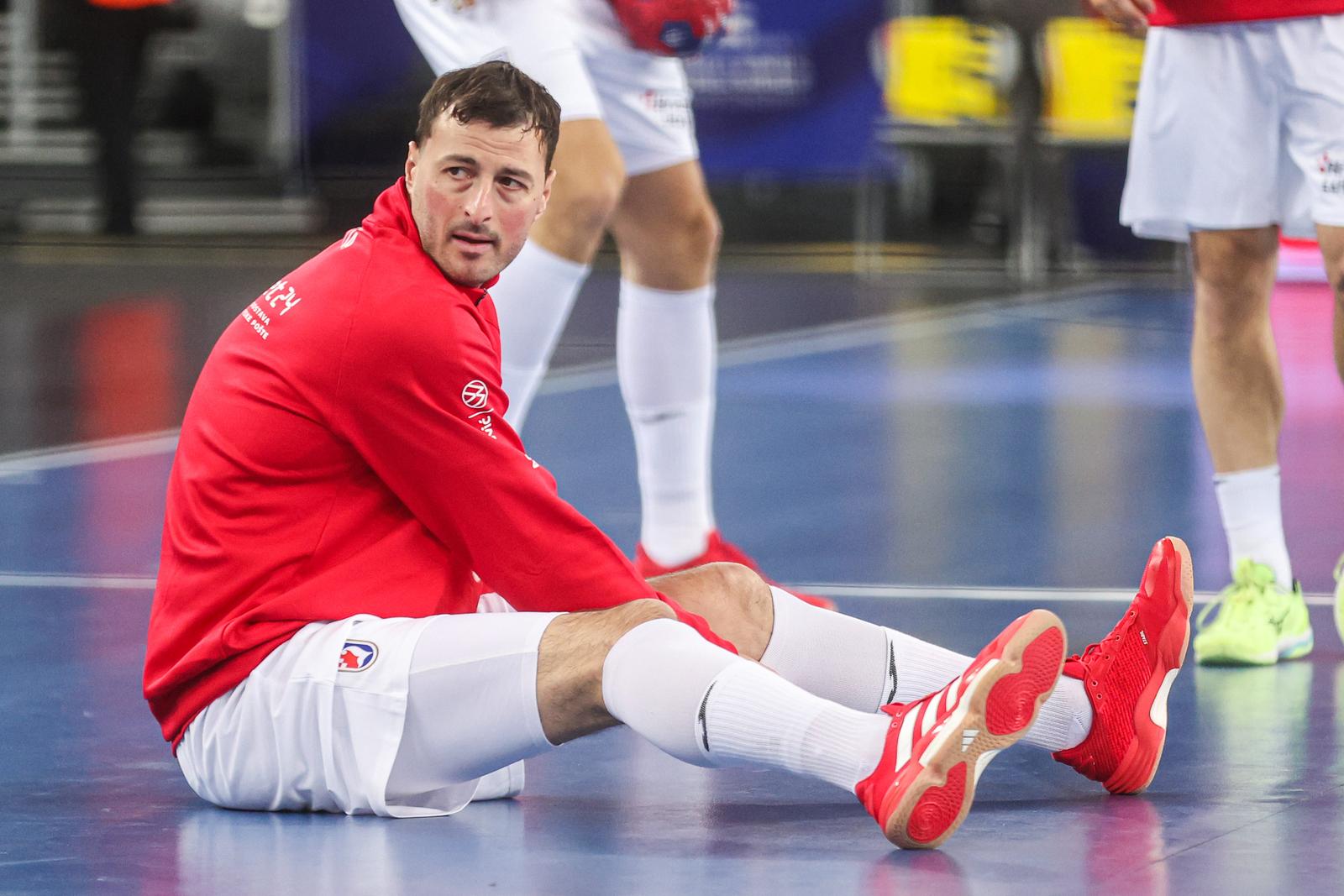 15.01.2025., Arena Zagreb, Zagreb - IHF Svjetsko rukometno prvenstvo 2025., skupina H, 1. kolo, Hrvatska - Bahrein. Domagoj Duvnjak. Photo: Luka Stanzl/PIXSELL