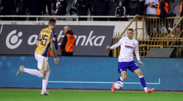 15.12.2024., stadion Poljud, Split - SuperSport HNL, 17. kolo, HNK Hajduk - HNK Rijeka. Stipe Biuk Photo: Sime Zelic/PIXSELL