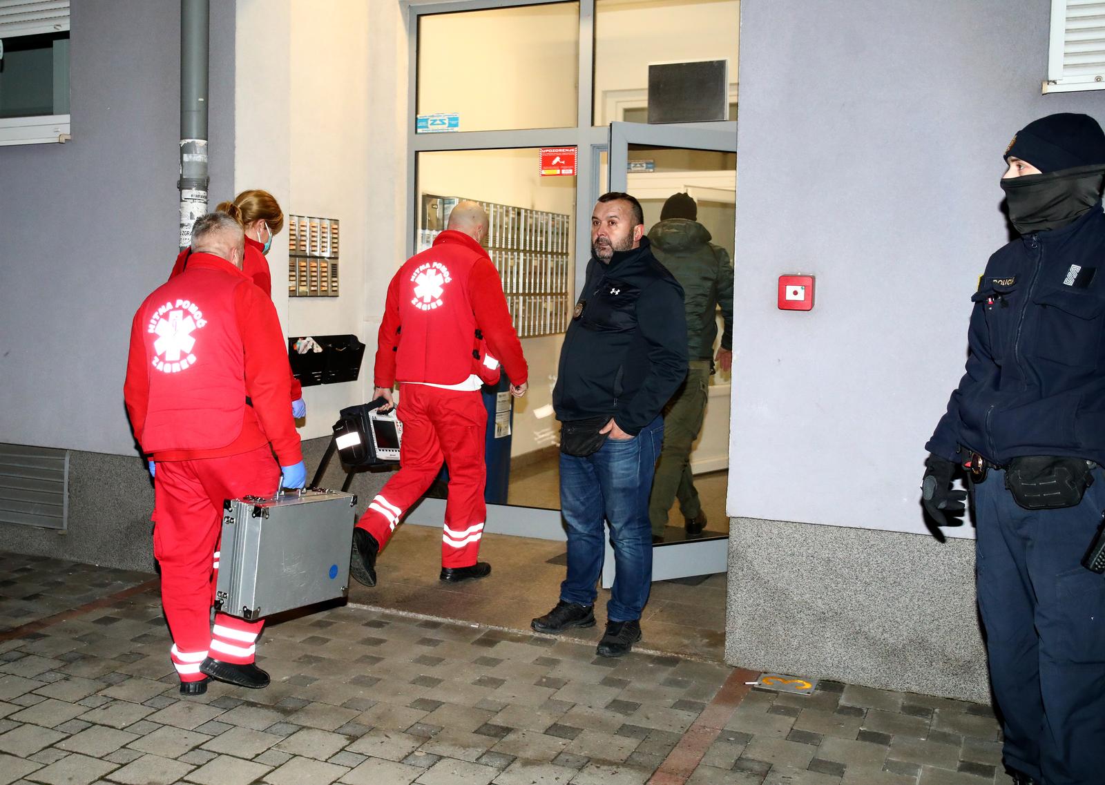 16.01.2025., Zagreb - Zgrada u kojoj se nalazi bivsa clanica HDZ-a, Tea Franic, koju trazi policija zbog odvodjenja u zatvor na odsluzivanje kazne.  Photo: Emica Elvedji/PIXSELL