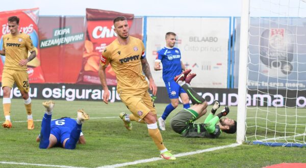 19.05.2023., Gradski stadion Ivan Kusek Apas, Koprivnica - SuperSport HNL, 35. kolo, NK Slaven Belupo - HNK Hajduk. Jan Mlakar Photo: Damir Spehar/PIXSELL Photo: Damir Spehar/PIXSELL