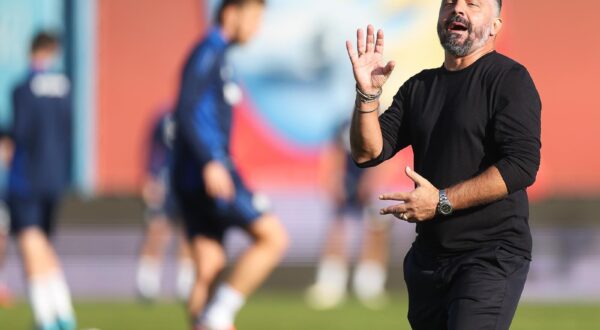 20.10.2024., Koprivnica- Gradski stadion Ivan Kusek Apas u Koprivnici. Slaven Belupo i Hajduk sastali su se u 10. kolu SuperSport HNL-a. Trener Hajduka Gennaro Gattuso Photo: Slavko Midzor/PIXSELL