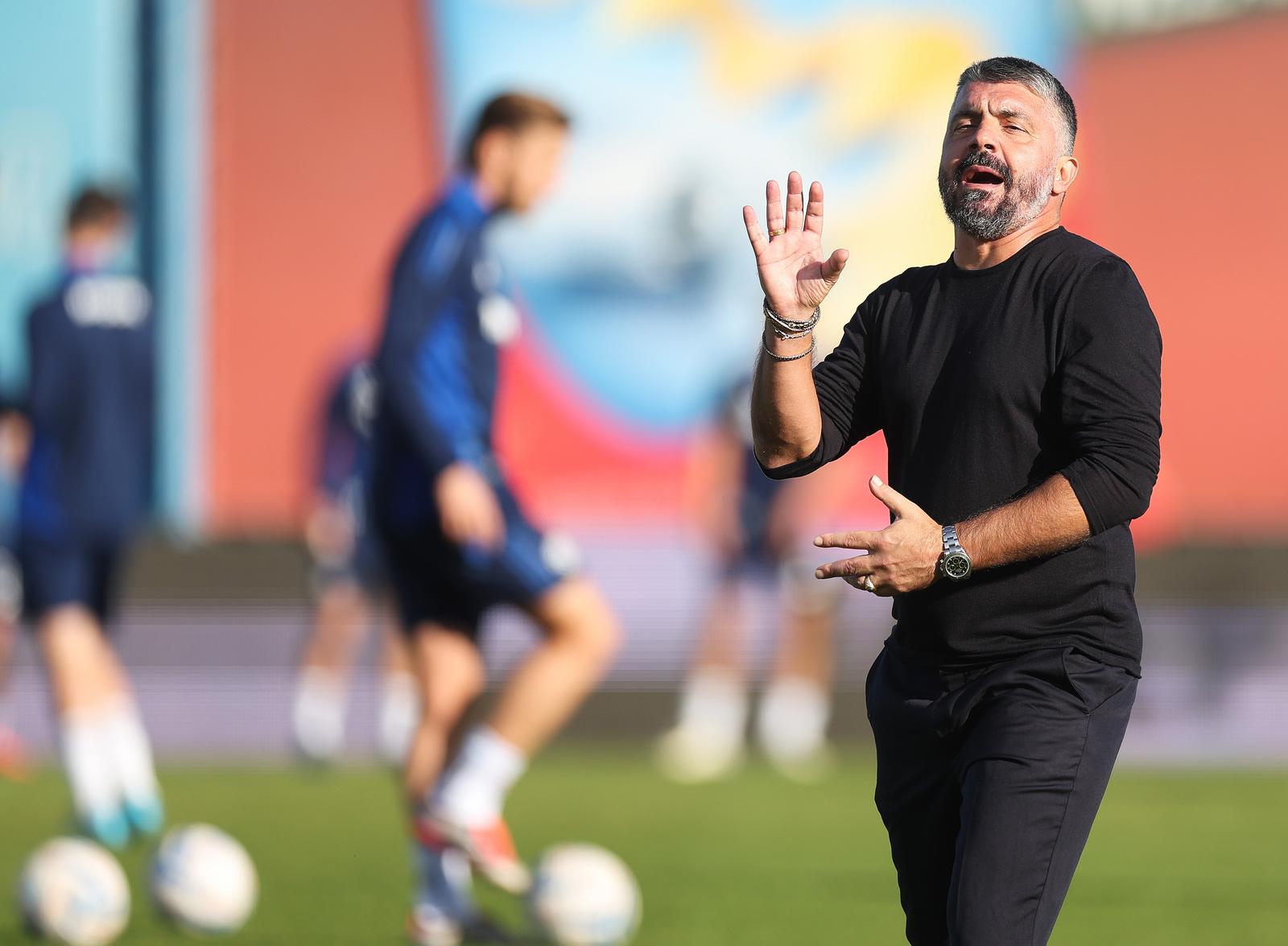 20.10.2024., Koprivnica- Gradski stadion Ivan Kusek Apas u Koprivnici. Slaven Belupo i Hajduk sastali su se u 10. kolu SuperSport HNL-a. Trener Hajduka Gennaro Gattuso Photo: Slavko Midzor/PIXSELL