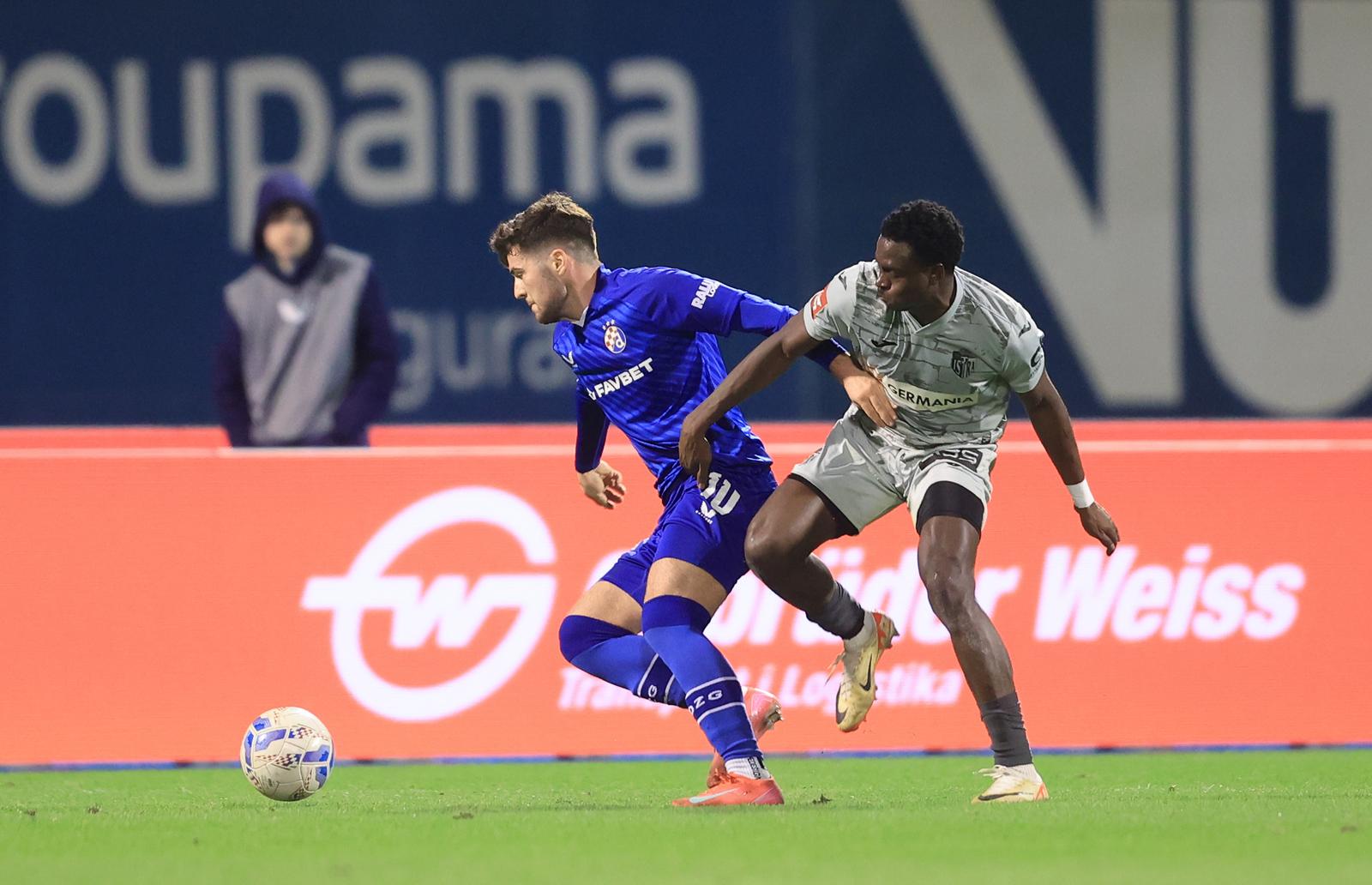 25.01.2025., stadion Maksimir, Zagreb - SuperSport HNL, 19. kolo, GNK Dinamo - NK Istra 1961. Martin Baturina, Salim Fago Lawal Photo: Marko Prpic/PIXSELL