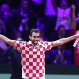 25.11.2018., Lille, Francuska - Na stadionu Pierre-Mauroy odigrano je finale Davis Cupa izmedju Francuske i Hrvatske. Hrvatska je osvojila Davis Cup drugi puta u povijesti. Marin Cilic je svladao Lucasa Pouillea s 3:0 u setovima. "nPhoto: Sanjin Strukic/PIXSELL