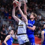 26.01.2025., KC Drazen Petrovic, Zagreb - 18 kolo regionalne kosarkaske ABA lige. Utakmica izmedju KK Cibona Zagreb - KK Partizan Beograd. Balsa Koprivica, Toni Rocak Photo: Marko Prpic/PIXSELL