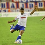 25.07.2024., Split - Prva utakmica drugog pretkola Konferencijske Lige: HNK Hajduk - HB Torshavn.Fahd Moufi s loptom. Photo: Ivo Cagalj/PIXSELL