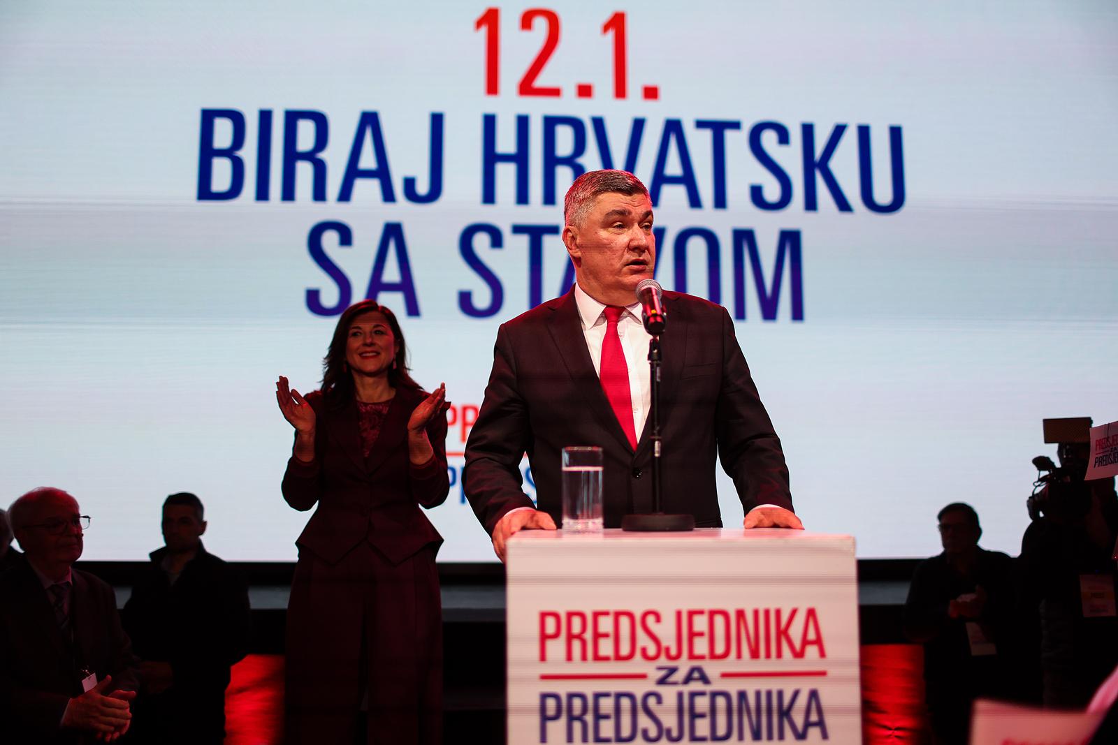 29.12.2024., Tvornica Kulture, Zagreb - Docek izbornih rezultata predsjednickih izbora u izbornom stozeru predsjednika Republike Zorana Milanovica u Tvornici kulture. Photo: Goran Stanzl/PIXSELL