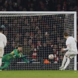 Soccer Football - FA Cup - Third Round - Arsenal v Manchester United - Emirates Stadium, London, Britain - January 12, 2025 Arsenal's Martin Odegaard has his shot saved by Manchester United's Altay Bayindir from the penalty spot Action Images via Reuters/Andrew Couldridge Photo: Andrew Couldridge/REUTERS